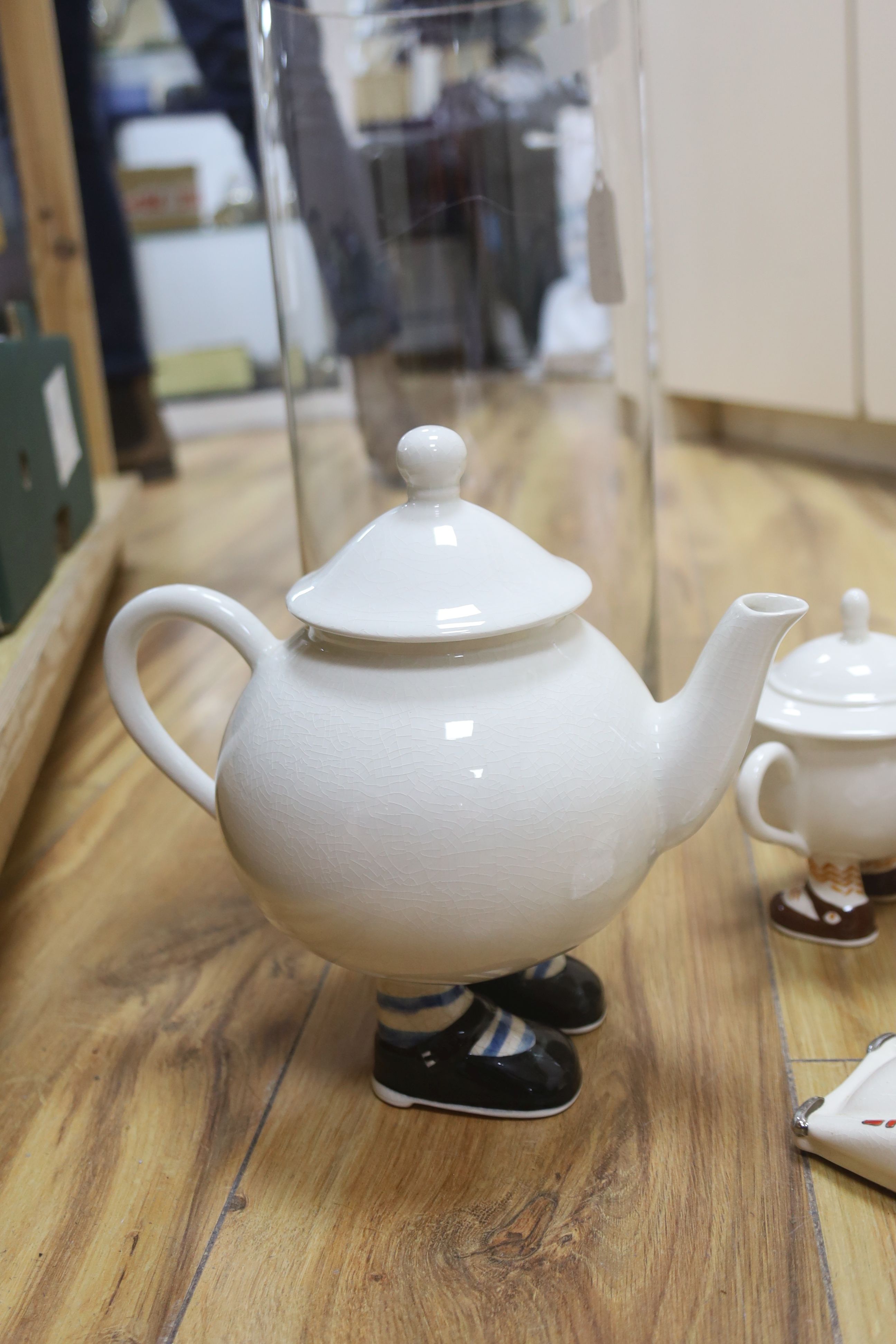 A Carltonware part tea set, other ceramics and glass vases